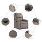 Preview: Relaxsessel Elektrisch Taupe Stoff