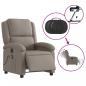 Preview: Massagesessel Elektrisch Taupe Stoff