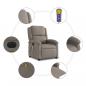 Preview: Massagesessel Elektrisch Taupe Stoff