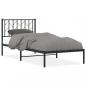 Preview: Bettgestell mit Kopfteil Metall Schwarz 90x190 cm