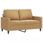 Preview: 2-Sitzer-Sofa Braun 120 cm Samt