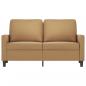 Preview: 2-Sitzer-Sofa Braun 120 cm Samt