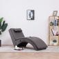 Preview: ARDEBO.de - Massage Chaiselongue mit Kissen Grau Kunstleder