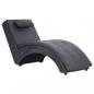 Preview: Massage Chaiselongue mit Kissen Grau Kunstleder