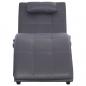 Preview: Massage Chaiselongue mit Kissen Grau Kunstleder