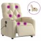 Preview: Massagesessel Elektrisch Creme Stoff