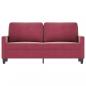 Preview: 2-Sitzer-Sofa Weinrot 140 cm Samt