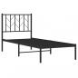 Preview: Bettgestell mit Kopfteil Metall Schwarz 75x190 cm