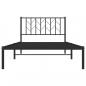 Preview: Bettgestell mit Kopfteil Metall Schwarz 107x203 cm