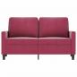 Preview: 2-Sitzer-Sofa Weinrot 120 cm Samt