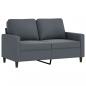 Preview: 2-Sitzer-Sofa Dunkelgrau 120 cm Samt