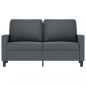 Preview: 2-Sitzer-Sofa Dunkelgrau 120 cm Samt