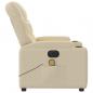 Preview: Massagesessel Elektrisch Creme Stoff