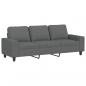 Preview: 3-Sitzer-Sofa mit Hocker Dunkelgrau 180 cm Stoff