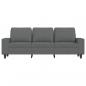 Preview: 3-Sitzer-Sofa mit Hocker Dunkelgrau 180 cm Stoff