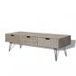 Preview: TV-Schrank mit 3 Schubladen 120x40x36 cm Grau