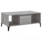 Preview: Couchtisch Grau Sonoma 90x50x36,5 cm Holzwerkstoff