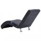 Preview: Massage Chaiselongue mit Kissen Grau Wildleder-Optik