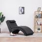 Preview: ARDEBO.de - Massage Chaiselongue mit Kissen Schwarz Kunstleder