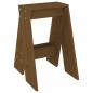 Preview: Hocker 2 Stk. Honigbraun 40x40x60 cm Massivholz Kiefer