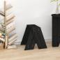 Preview: Hocker 2 Stk. Schwarz 40x40x45 cm Massivholz Kiefer