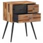 Preview: Nachttisch 47x31,5x60 cm Massivholz Teak