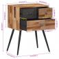 Preview: Nachttisch 47x31,5x60 cm Massivholz Teak