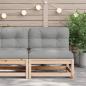 Preview: Gartensofa ohne Armlehnen mit Kissen Massivholz Kiefer