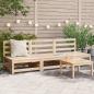 Preview: ARDEBO.de - Gartensofas ohne Armlehnen 3 Stk. 70x70x67 cm Massivholz Kiefer