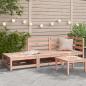 Preview: ARDEBO.de - Gartensofa mit Hocker 2-Sitzer Massivholz Douglasie