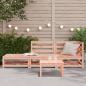 Preview: Gartensofa mit Hocker 2-Sitzer Massivholz Douglasie