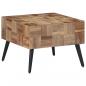 Preview: ARDEBO.de - Couchtisch Grau 55x55x40 cm Recyceltes Massivholz Teak