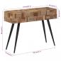 Preview: Konsolentisch 110x34x80 cm Recyceltes Massivholz Teak