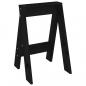 Preview: Hocker 2 Stk. Schwarz 40x40x60 cm Massivholz Kiefer