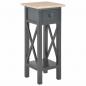 Preview: ARDEBO.de - Beistelltisch Schwarz 27 x 27 x 65,5 cm Holz