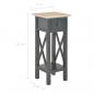 Preview: Beistelltisch Schwarz 27 x 27 x 65,5 cm Holz