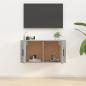 Preview: TV-Wandschrank Betongrau 80x34,5x40 cm