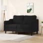 Preview: ARDEBO.de - 2-Sitzer-Sofa Schwarz 140 cm Stoff