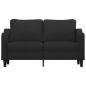 Preview: 2-Sitzer-Sofa Schwarz 140 cm Stoff