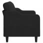 Preview: 2-Sitzer-Sofa Schwarz 140 cm Stoff