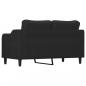 Preview: 2-Sitzer-Sofa Schwarz 140 cm Stoff