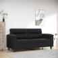 Preview: ARDEBO.de - 2-Sitzer-Sofa Schwarz 140 cm Kunstleder