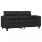 Preview: 2-Sitzer-Sofa Schwarz 140 cm Kunstleder