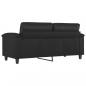 Preview: 2-Sitzer-Sofa Schwarz 140 cm Kunstleder