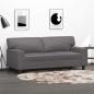 Preview: ARDEBO.de - 2-Sitzer-Sofa Grau 140 cm Kunstleder