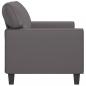 Preview: 2-Sitzer-Sofa Grau 140 cm Kunstleder