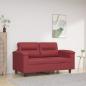 Preview: ARDEBO.de - 2-Sitzer-Sofa Weinrot 120 cm Kunstleder