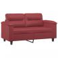 Preview: 2-Sitzer-Sofa Weinrot 120 cm Kunstleder