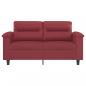 Preview: 2-Sitzer-Sofa Weinrot 120 cm Kunstleder