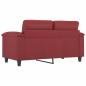 Preview: 2-Sitzer-Sofa Weinrot 120 cm Kunstleder